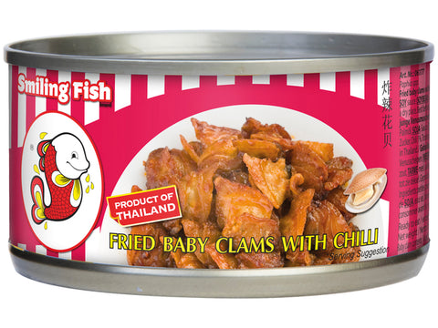 SMILING FISH, FRIED BABY CLAMS WITH CHILLI IN CAN, 70G