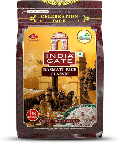 INDIA GATE, BASMATI RICE CLASSIC, 1KG