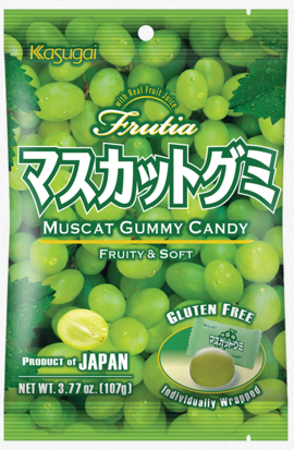 KASUGAI, FRUIT GUMMY MUSCAT GRAPE FLAVOUR, 107G