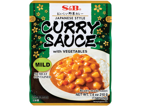 S&B, CURRY SAUCE WITH VEGGIES, MILD, 205ML