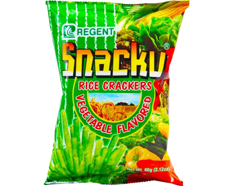 REGENT, SNACKU RICE CRACKERS VEGETABLE 60G