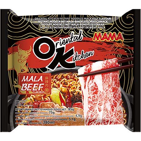 MAMA, OK INSTANT NOODLE MALA BEEF 85G