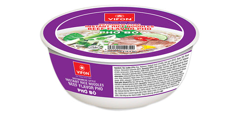 VIFON VIETNAMESE INSTANT NOODLE WITH BEEF IN BOWL 70G