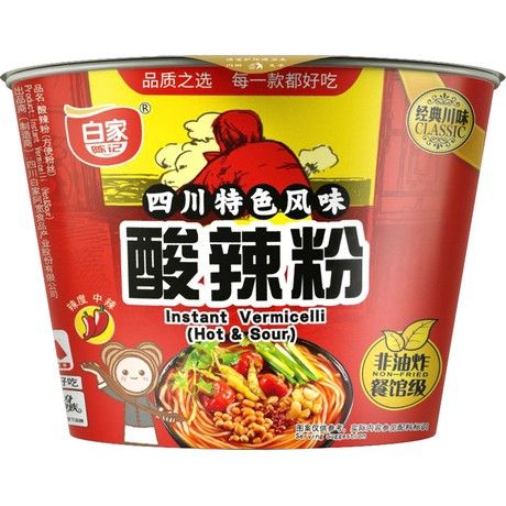 BAIJIA  Instant Vermicelli Hot & Sour Bowl 105G