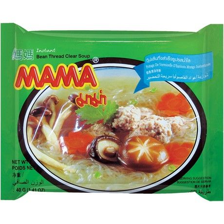 MAMA, INSTANT BEAN VERMICELLI CLEAR SOUP, SHITAKE IMAGE, 40G