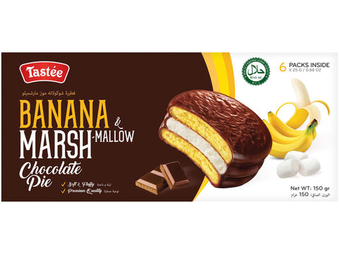 TASTEE, CHOCOLATE BANANA PIE MARSHMALLOW 150G