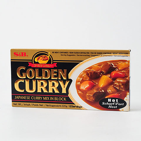 S&B HOT GOLDEN CURRY 220G