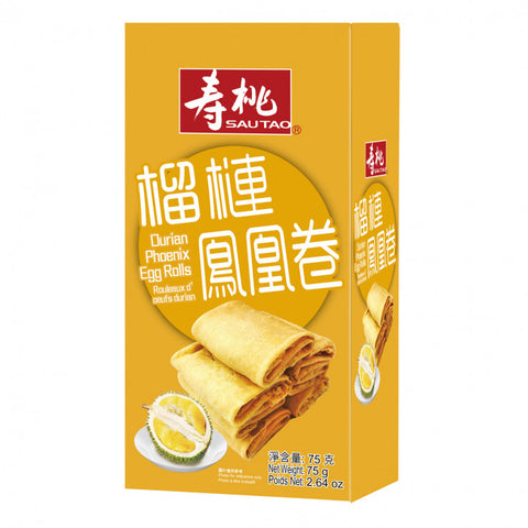 SAU TAO, DURIAN EGG ROLLS, 75G