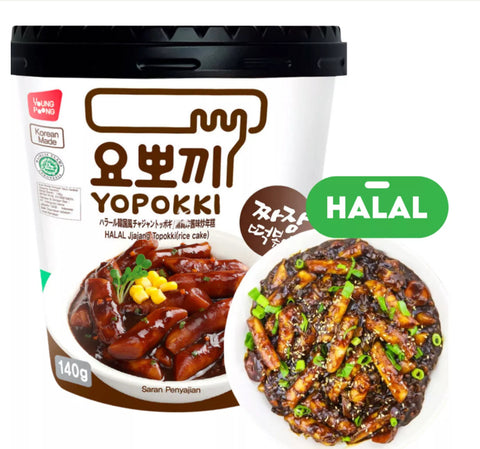 YOPOKKI RICECAKE HALAL JJAJANG 120G