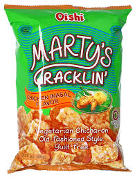 OISHI, MARTY CRACKLING CHICKEN INASAL CHICHARON 90G