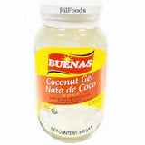 BUENAS, NATA DE COCO WHITE IN SYRUP, PLASTIC POUCH 360G
