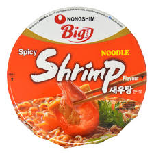 NONSHIM, INSTANT NOODLE SHRIMP IN BIG CUP 115G, ORANGE BOWL