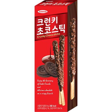 SUNYOUNG, CRUNCHY BIG CHOCO STICKS 54G