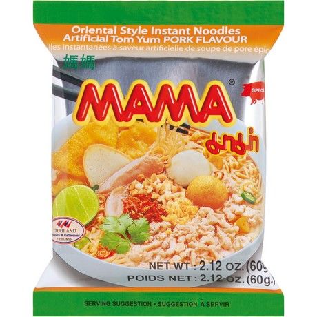 MAMA, INSTANT NOODLE PORK TOMYUM 60G