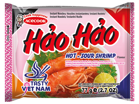 HAO HAO INSTANT NOODLE HOT AND SOUR SHRIMP 77G