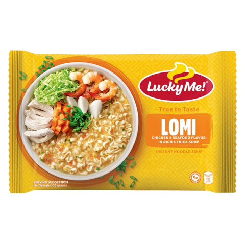 LUCKY ME, LOMI INSTANT NOODLE CHICKEN ,YELLOW 65G