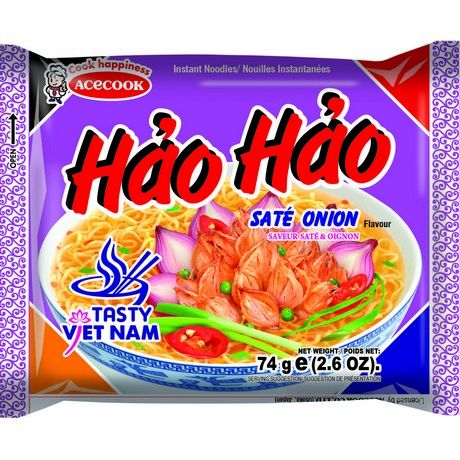 ACECOOK, HAO HAO SATE ONION NOODLE 75G