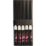 JAPANESE CHOPSTICKS BLACK 5 PIECES