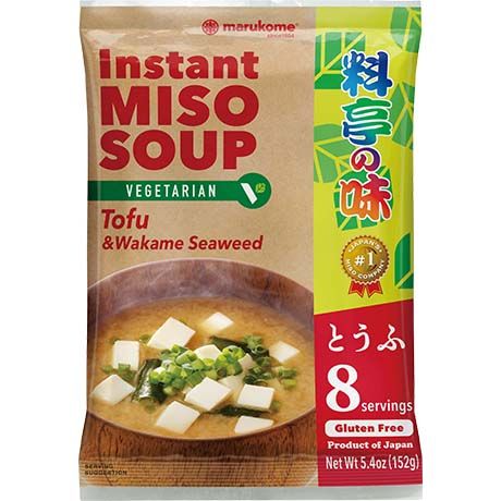 MARUKOME, VEGETARIAN INSTANT MISO SOUP TOFU WAKAME 152G