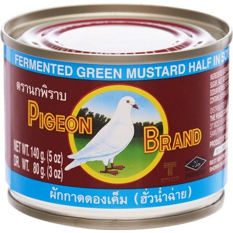 PIGEON, MUSTARD PICKLED GREEN 140G