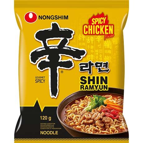 NONGSHIM, SHIN RAMYUN CHICKEN INSTANT NOODLE, 120G