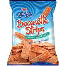 OISHI, MARTY BACONETTE STRIPS, BACON FLAVOR 90G