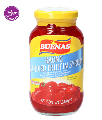 BUENAS, PALM FRUIT KAONG RED IN JAR 340G