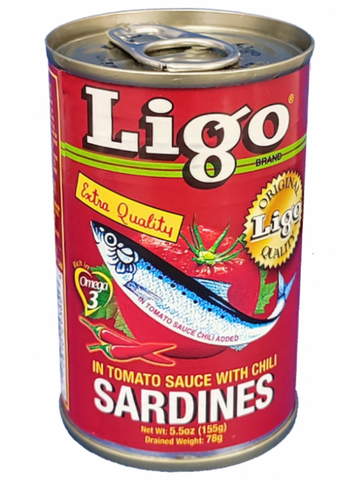 LIGO, Sardines tom sauce hot 155g
