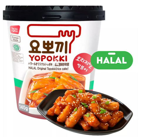 YOPOKKI, RICE CAKE HALAL SWEET & SPICY 120G