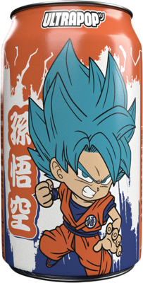 ULTRAPOP, DRAGONBALL SPARKLING SODA STRAWBERRY BANANA 330ML