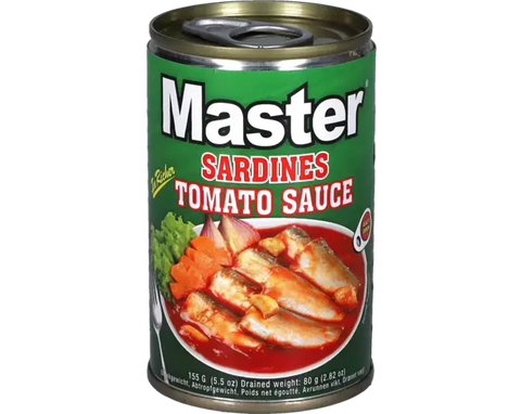 MASTER, PREMIUM SARDINE IN TOMATO SAUCE 155G
