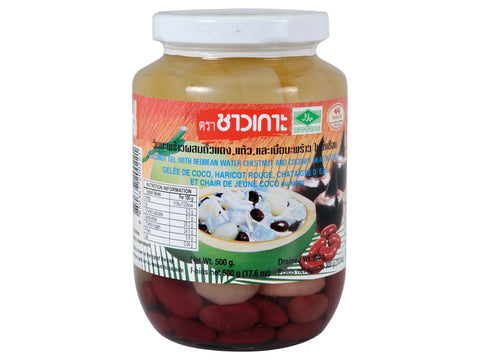 CHAOKOH, COCONUT GEL KIDNEY BEANS & WATER CHESTNUT 500G