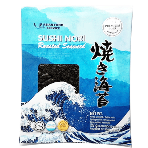 ASIAN FOOD SERVICE, SEAWEED, ROASTED, FOR SUSHI 25G CUT