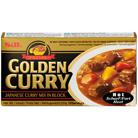 S&B HOT GOLDEN CURRY 220G