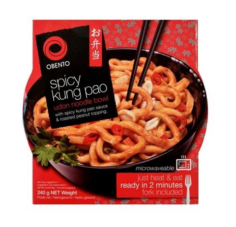 OBENTO, SPICY KUNG PAO UDON NOODLE BOWL 240G