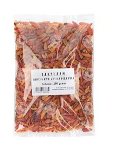 LUCULLUS, DRIED BIRD EYE CHILI PILI PILI 250G