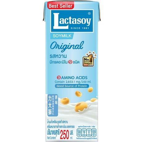 LACTASOY, SOY MILK ORIGINAL SWEETENED, 250ML