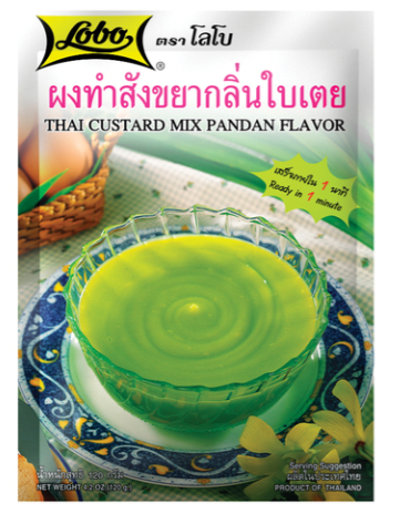 LOBO, THAI CUSTARD MIX PANDAN FLAVOUR 120G