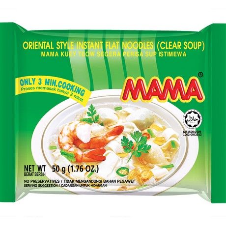 MAMA, INSTANT FLAT NOODLE CLEAR SOUP 50G