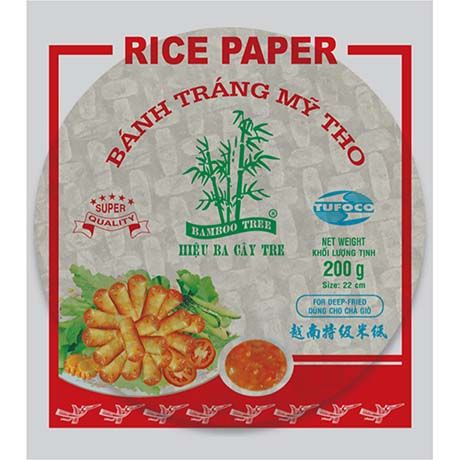 BAMBOO TREE, RICE PAPER FOR SPRING ROLL 200G, BÁNH TRÁNG CHẢ GIỜ