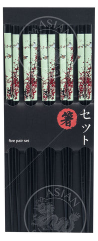 NF, chopsticks 22.5cm blossom birds 5 pairs