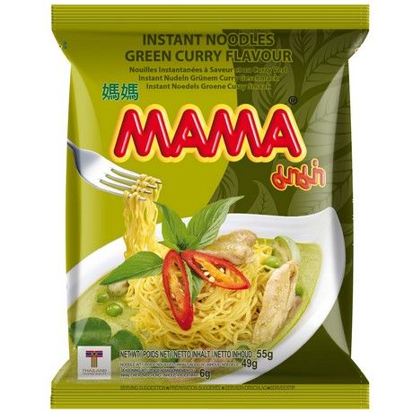 MAMA, INSTANT NOODLE GREEN CURRY 55G