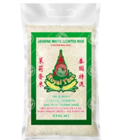 ROYAL THAI RICE, PERFUME LONGGRAIN RICE 4.5KG