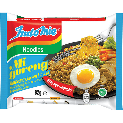 INDOMIE MI GORENG BBQ CHICKEN 82G, EGG IMAGE