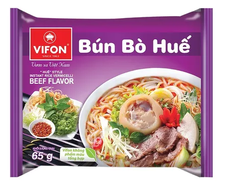 VIFON, RICE VERMICELLI BEEF HUE STYLE BUN BO HUE 65G