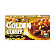 S & B Medium hot golden curry 198g