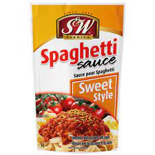 S&W, spaghetti sauce - sweet style, 500g