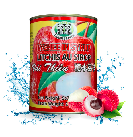 DOUBLE PANDA, CANNED LYCHEE IN SYRUP 567G