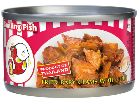 SMILING FISH, FRIED BABY CLAMS WITH CHILLI IN CAN, 40G