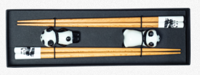 JADE TEMPLE China Chopsticks with panda holder, 1SET